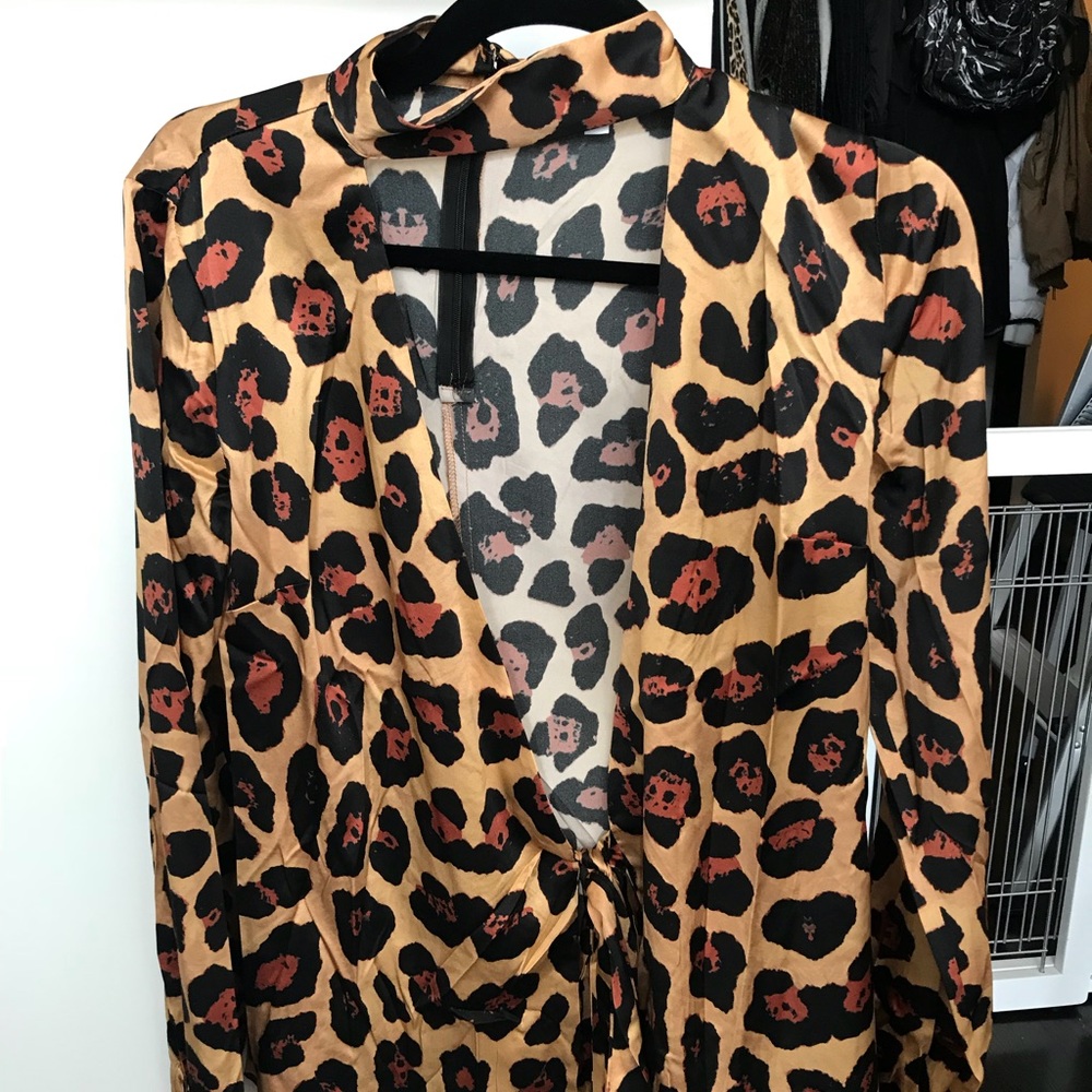 Women’s LPA Painted Leopard Silk Top